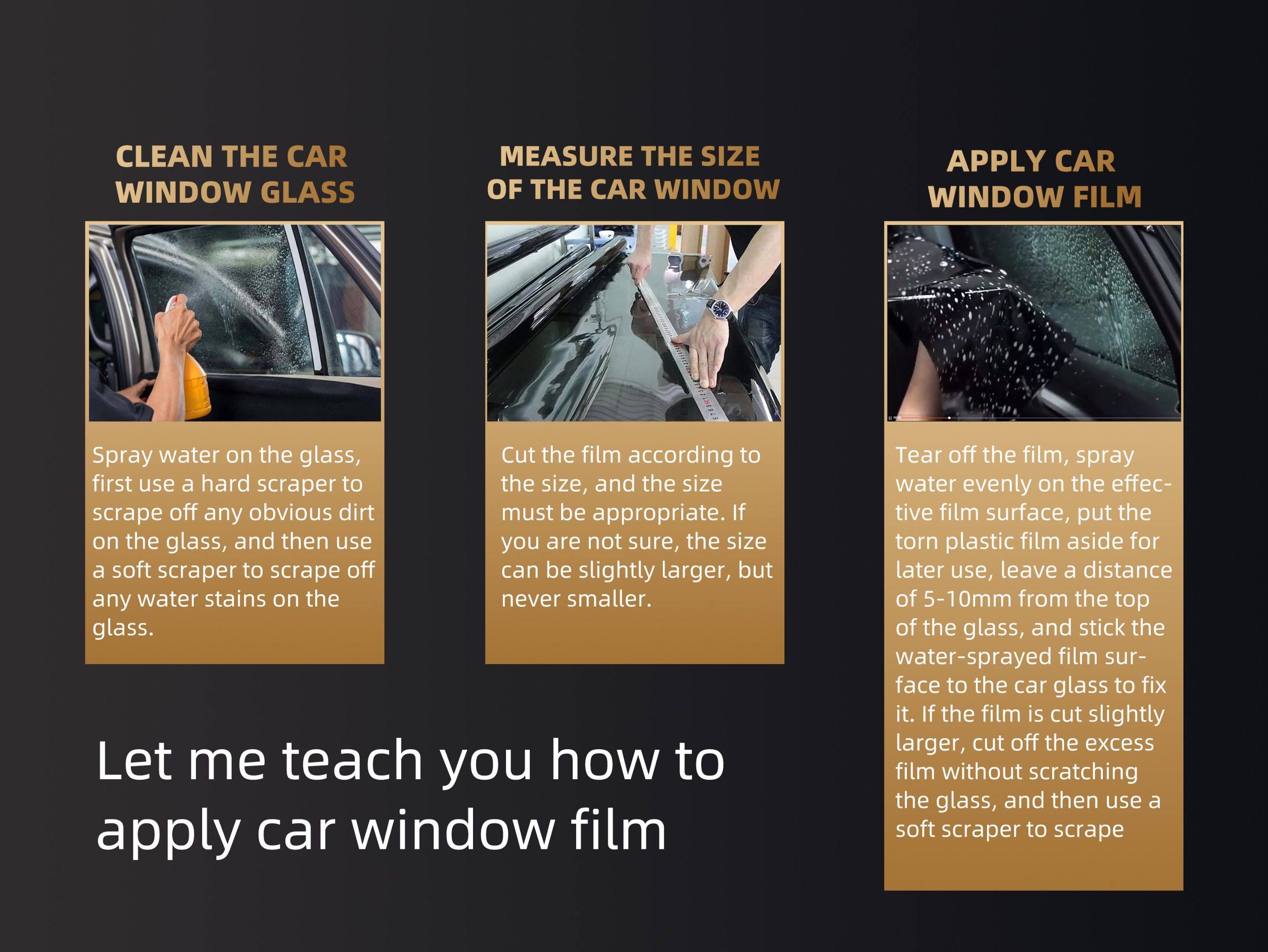 Teach You How to Apply Car Window Film Like a Pro