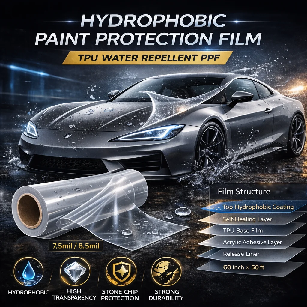 Hydrophobic Paint Protection Film