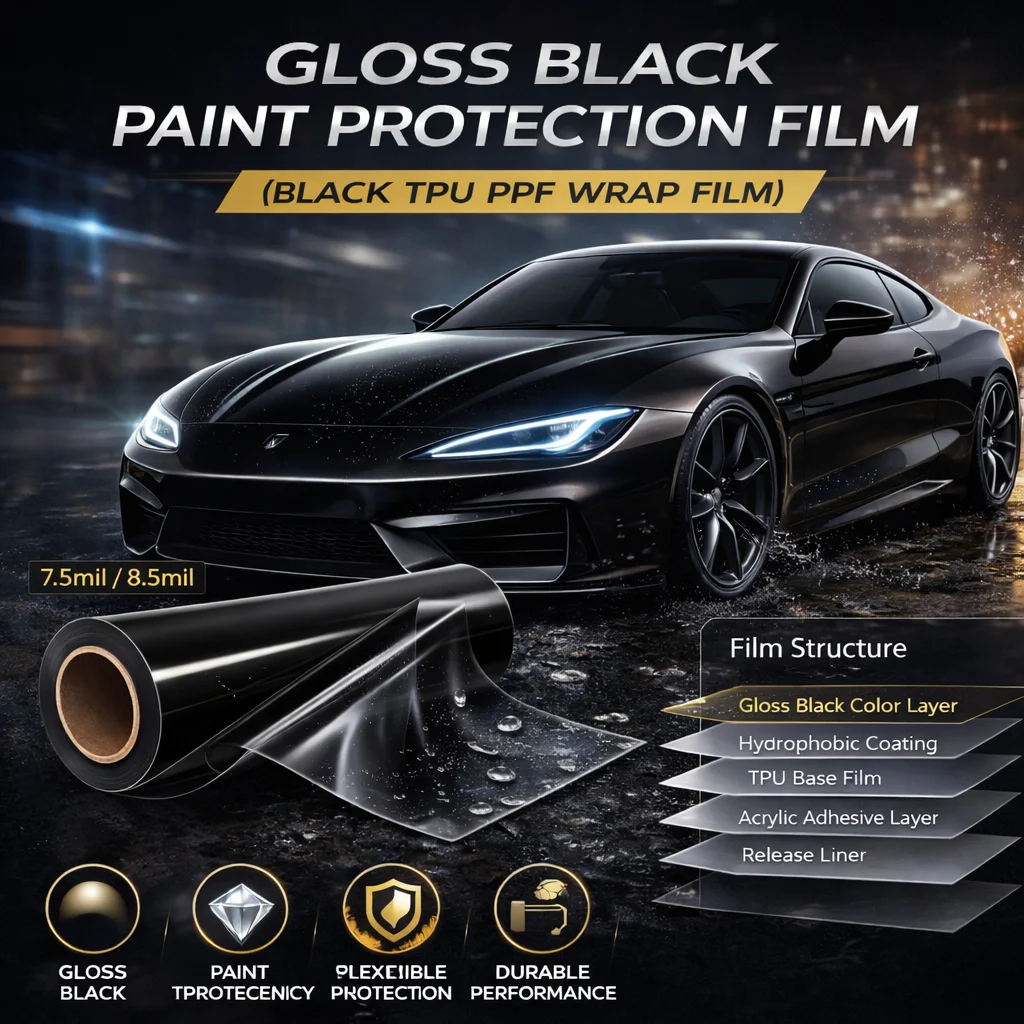 Gloss Black Paint Protection Film