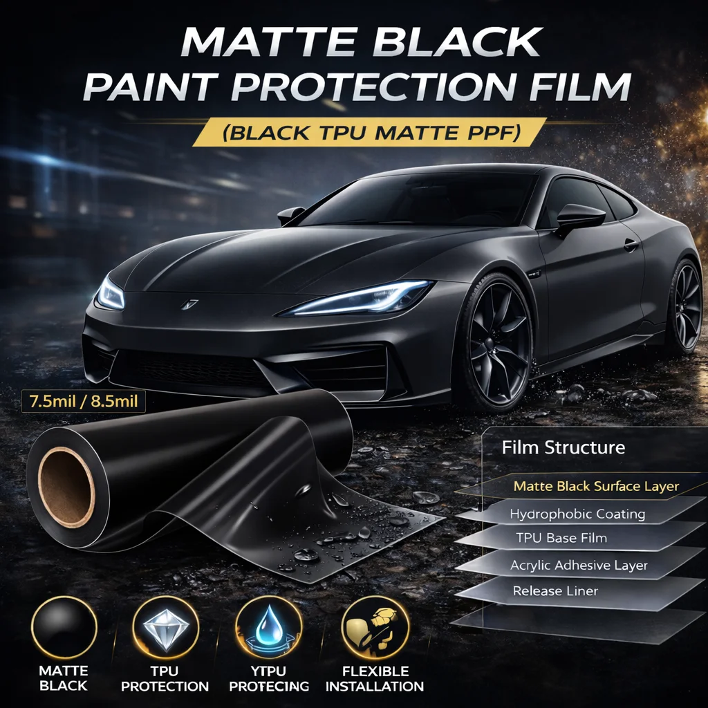 Matte Black Paint Protection Film