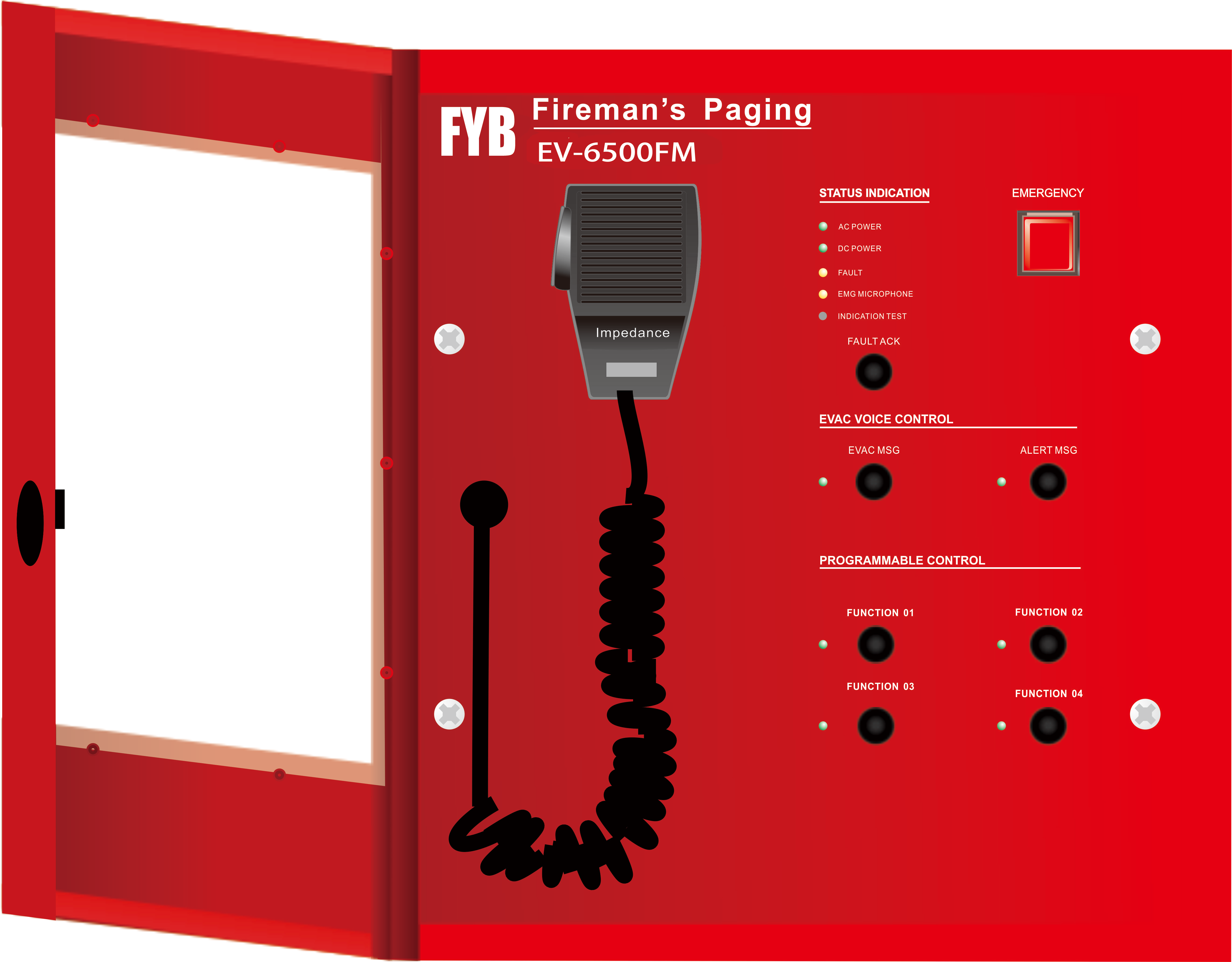 EVAC system Fireman microphone EV-6500FM - Guangzhou Fengyu Technology ...