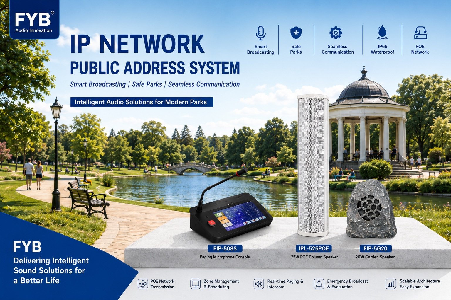 FYB IP Network Garden Public Address System