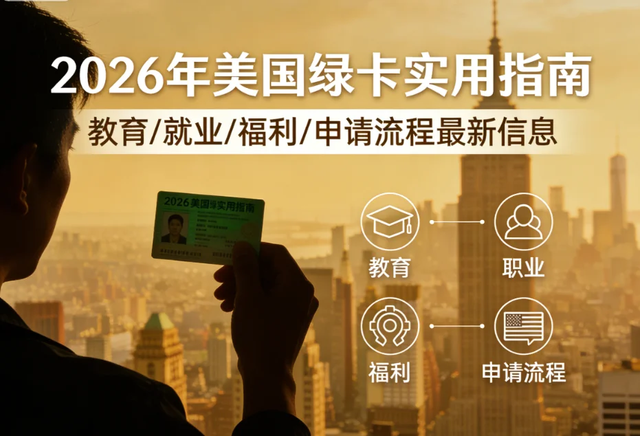 【腾飞移民】美国绿卡实用指南，2026申请必看！