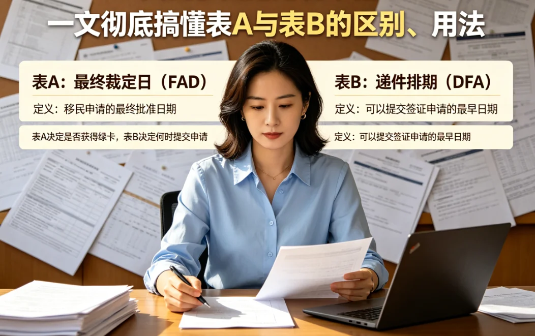 【腾飞移民】美国移民排期看不懂？一文彻底搞懂表A与表B的区别、用法与2026年最新实战规则