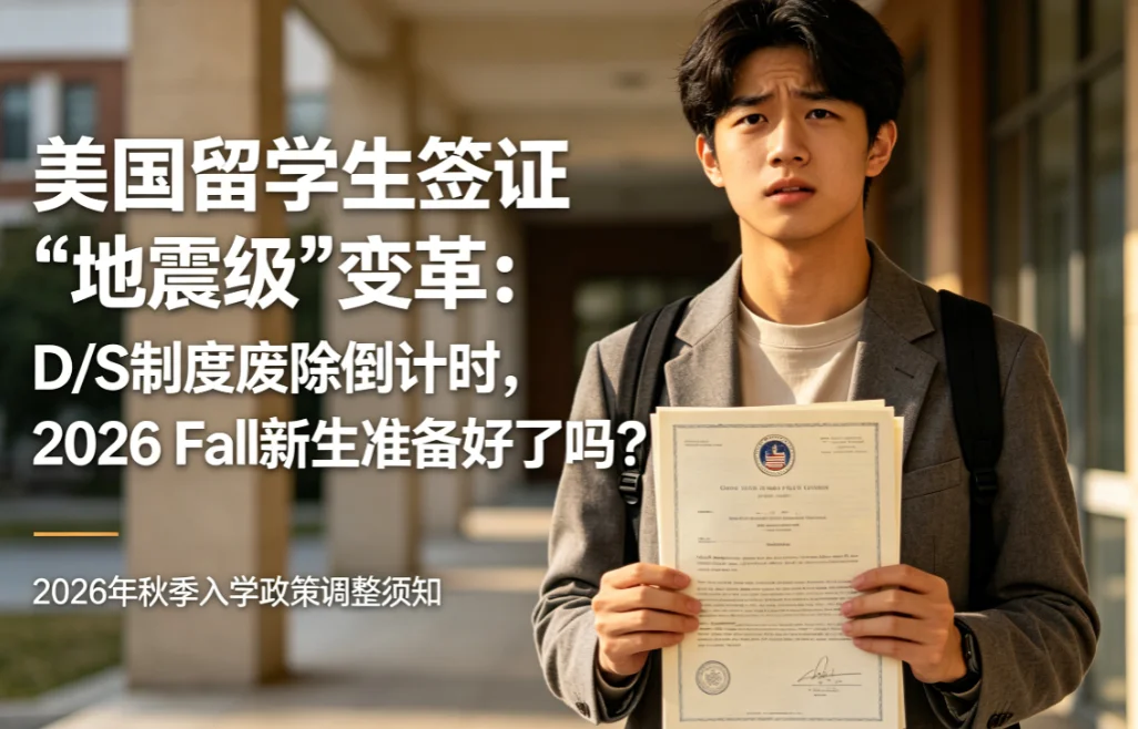 【腾飞移民】美国留学生签证“地震级”变革：D/S制度废除倒计时，2026 Fall新生准备好了吗？