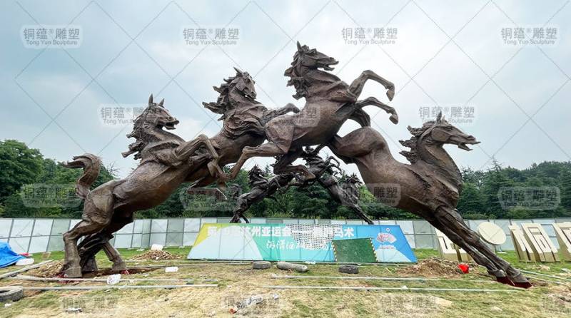 杭州亚运会桐庐马术——铜马雕塑