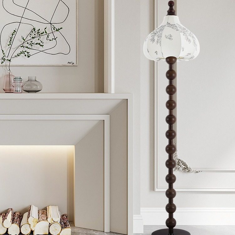 Floral Fabric Floor Lamp