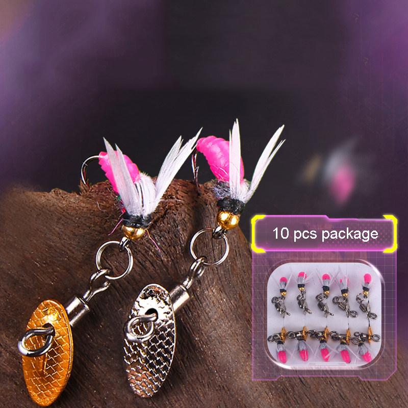 Upgraded Pink Fly with Sequin and Swivel Fly Hook , TF0040