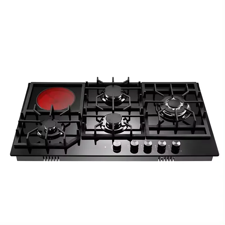 GP8016-Cooking appliances counter top built in 4 burners hybrid stove 3 gas 1 single electric infrared induction ceramic cooker hob