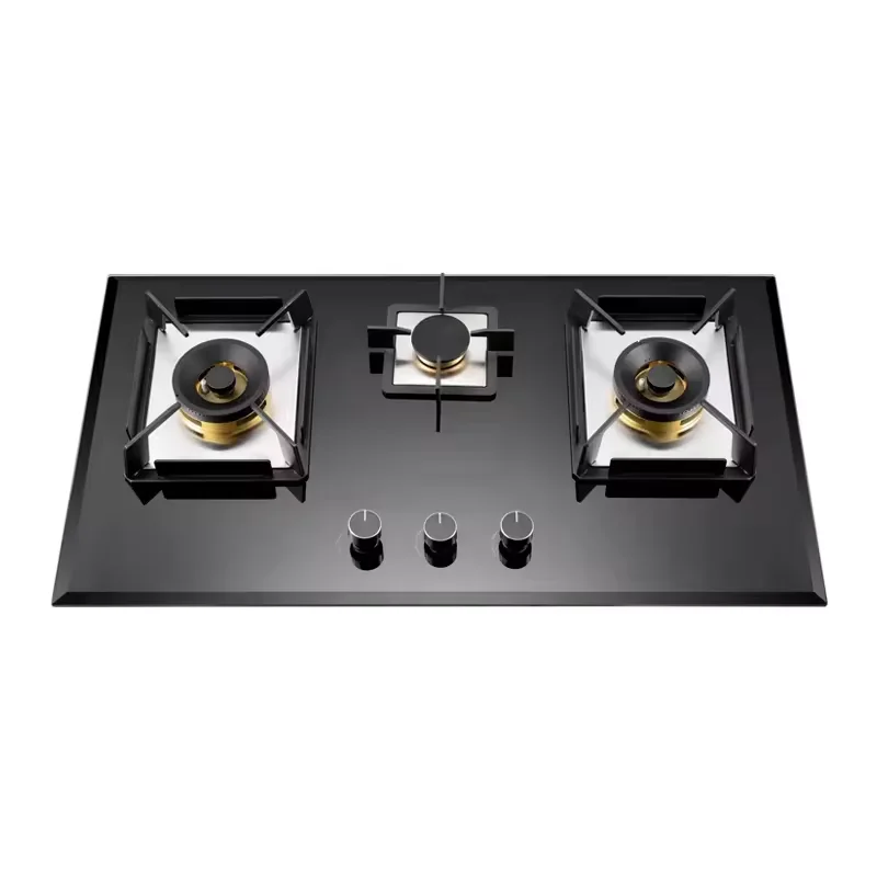 GP8010-In-Smart household 3-head gas stove hob burner three cooktop gray colour high power knob control cooking range factory supply