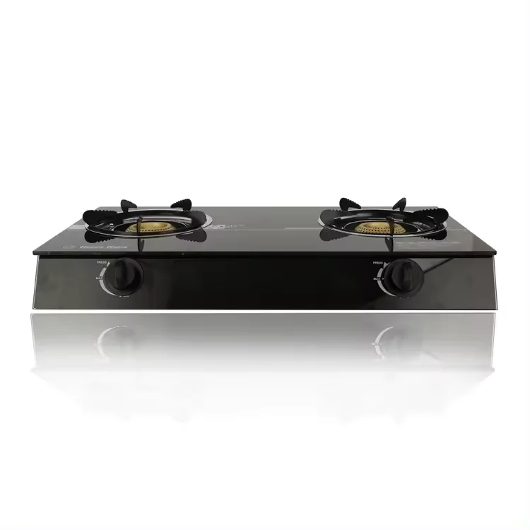 GP8013- Kitchen Appliances Tempered Glass Top Cooking Built-in 2 Burner Gas Stove