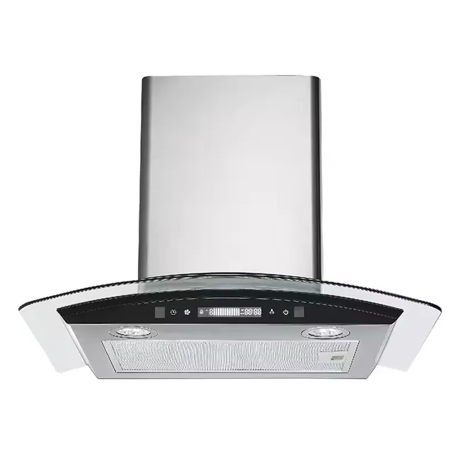 GP9023-S/S Curved Glass Cooker Hood Range Hood for Kitchen house used Extractor hood traditional electric chimney