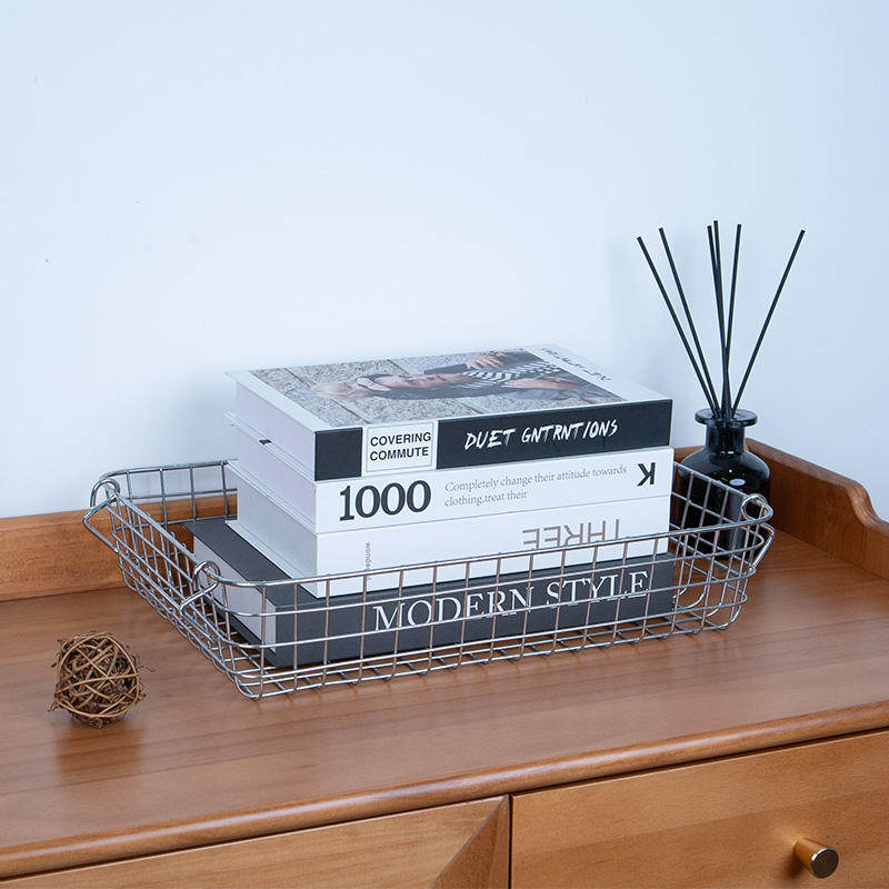 HT34  Rectangle Home Organization Basket Household Items Desktop Sundries Basket Home Tools for Fruit & Vegetable