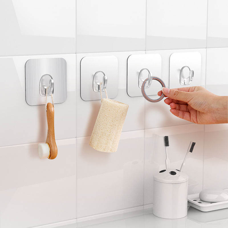 HT83 Wall Hooks Adhesive Plastic Multifunctional Premium Quality Hooks & Rails