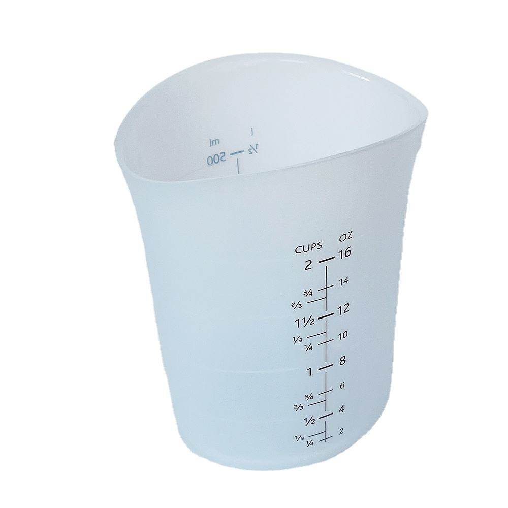 KT174 Silicone Measuring Cup Eco-friendly Wholesale Kitchen Tool with Design 250ml/500ml/1000ml Scale Mixing