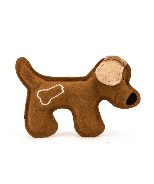 Genuine Leather Dog Toy – Dog Shape