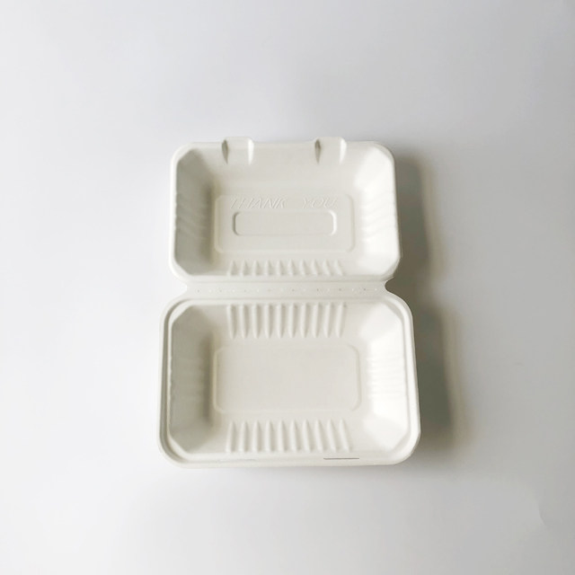 9x6'' 1000ml Bagasse Clamshell