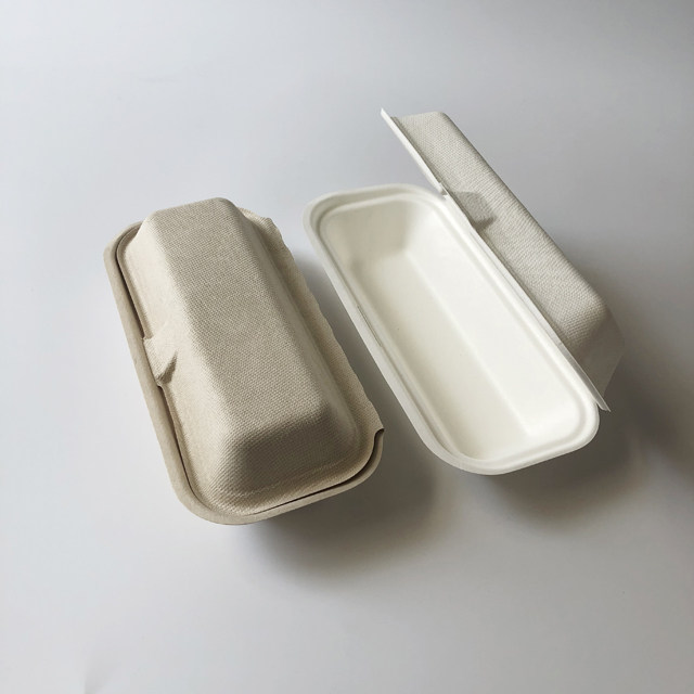 8x4'' Bagasse Hotdog Container