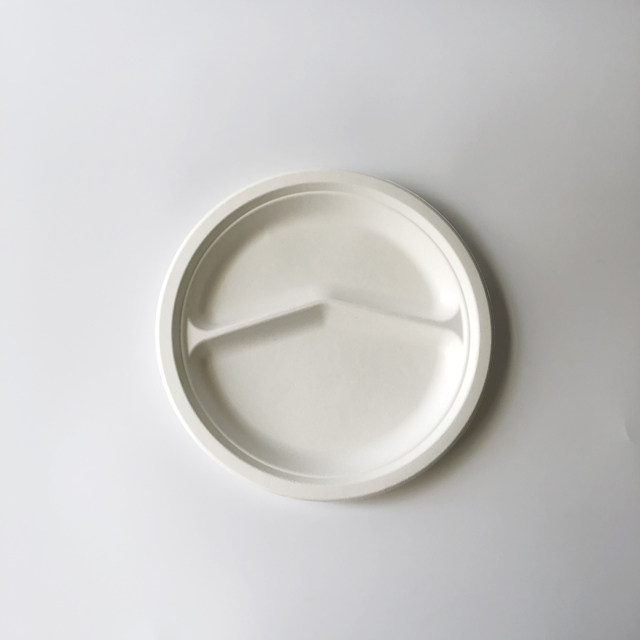 10'' 2-Compt Bagasse Round Plate