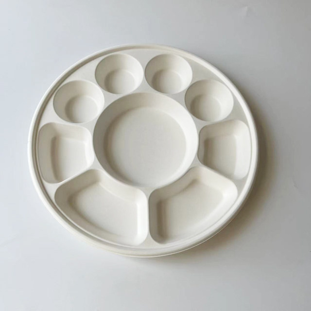 9-Compt Bagasse Round Plate