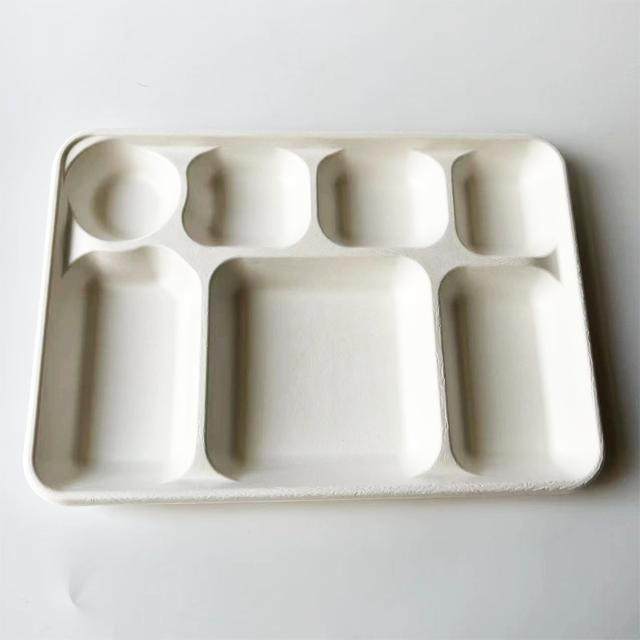 7-Compt Rectangular Bagasse Tray