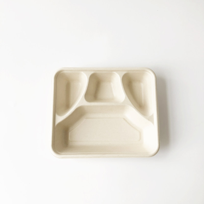 4 Compartment Bagasse Container