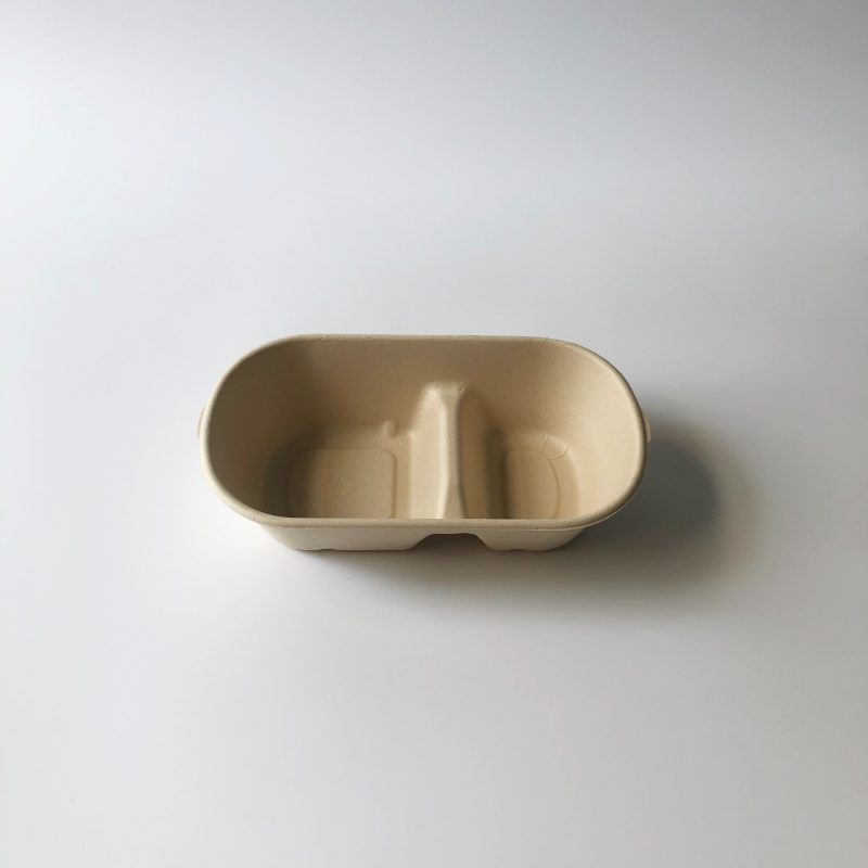 1000ml 2-Div-Separate Lid Bagasse Container