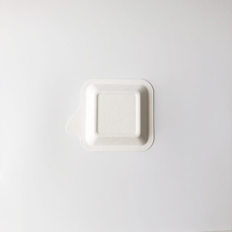 Square Bagasse Cake Holder Small Plate