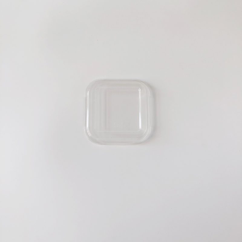 PET Lid for 250ml Square Bagasse Tray