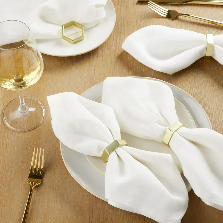Mainstays Hexagon Metal Napkin Rings