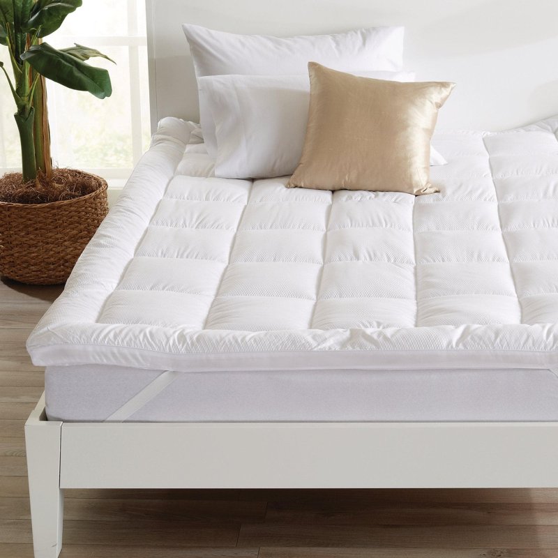 Luxury Quilted Mattress Topper - Plush Hotel-Style Bed Protector, Ultra-Soft Padded Mattress Cover for Enhanced Comfort