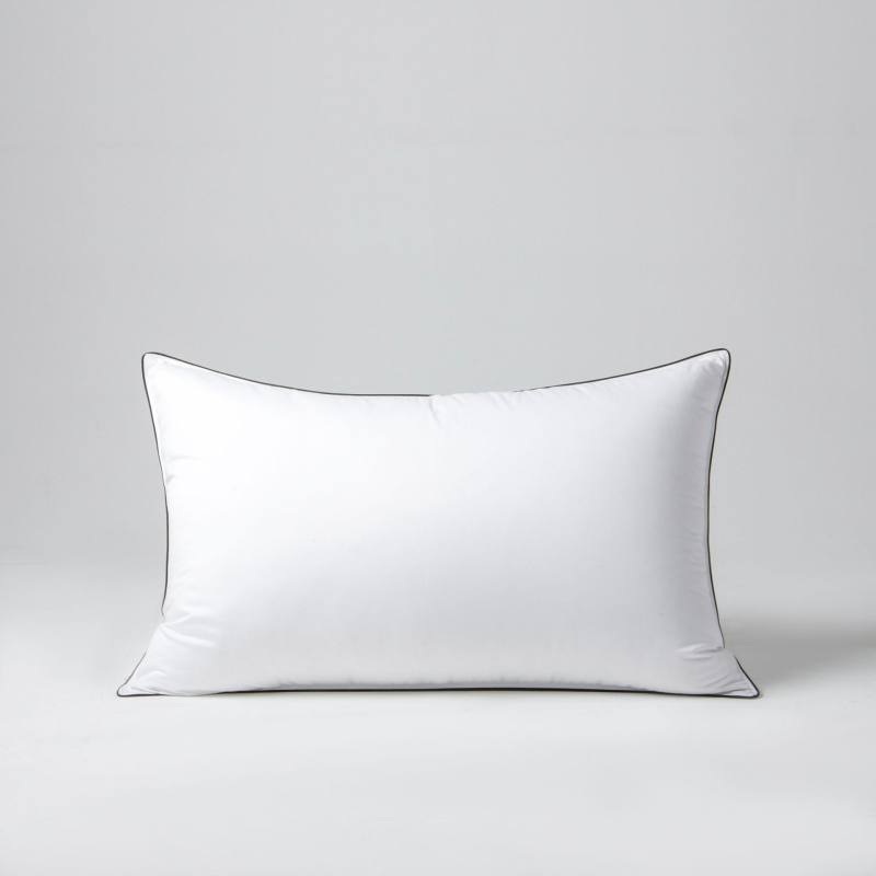 Hotel Pillow with Black Piping - Premium White Pillow for Hospitality Wholesale