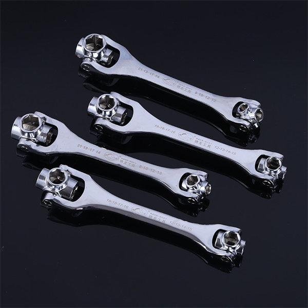 Manual 8-in-1 dual-purpose two-way ratchet multi-head wrench multi-function socket ratchet wrench