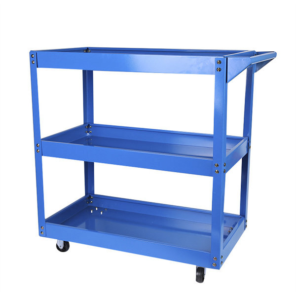 Three-tier tool cart Auto repair workshop repair parts tool cart Mobile assembly tool rack tool cabinet