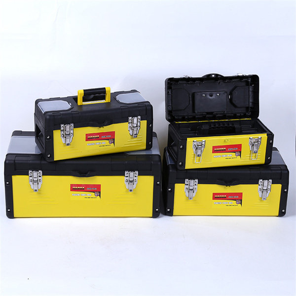 Plastic iron toolbox ABS multifunctional portable hardware toolbox plastic vehicle tool