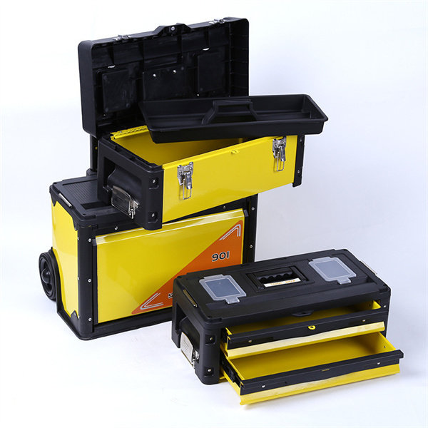 Metal combination trolley toolbox Multifunctional three-layer hardware tool trolley box