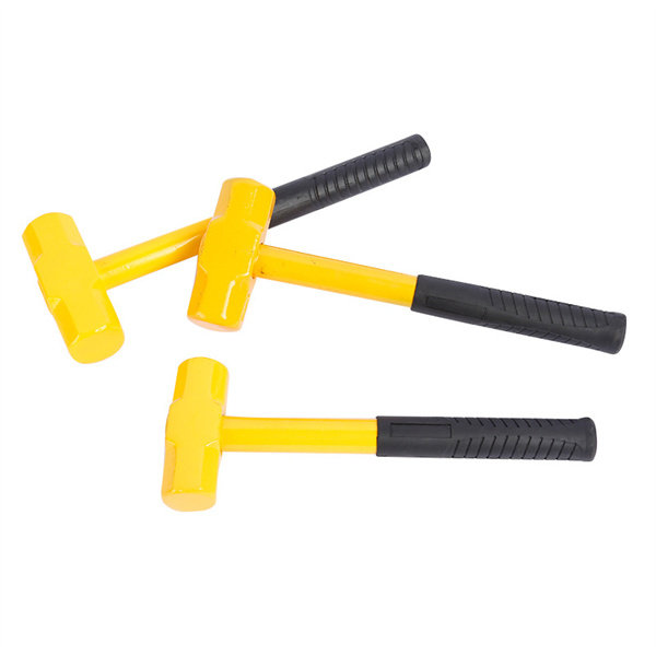 High carbon steel plastic-coated octagonal hammer with handle shockproof iron hammer octagonal hammer