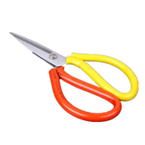 Straight head stainless steel scissors household kitchen carbon steel stainless steel scissors non-slip anti-rust scissors