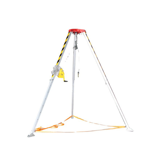 Aluminum alloy rescue tripod fire rescue tripod limited space rescue bracket with test report belt winch