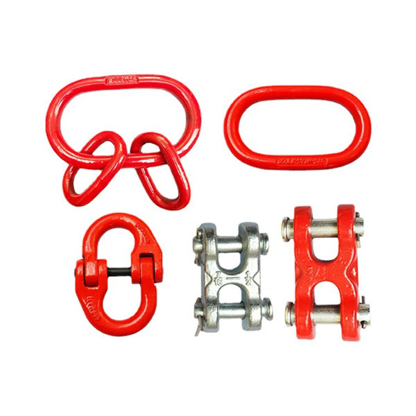 High-strength child-mother ring alloy steel long lifting ring industrial lifting 8 hoisting oval ring die forging ring sling 16T