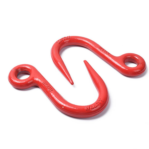 Factory wholesale steel pipe hook 1T large opening hook ring eye hook lifting hook tip hook hook steel thin neck cargo hook