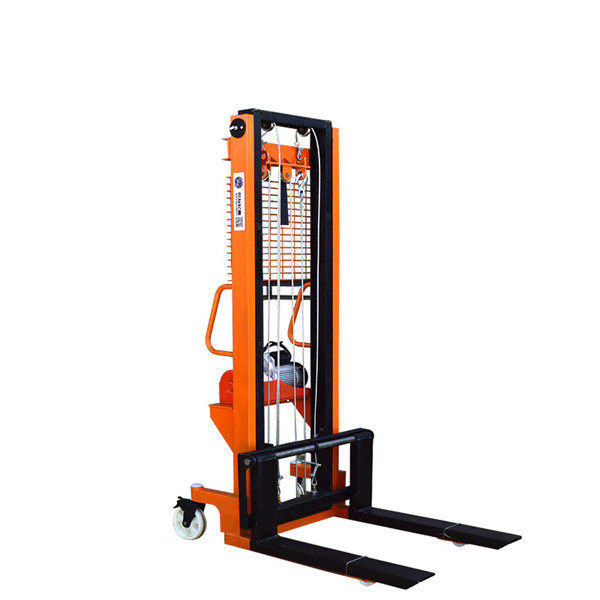 Electric stacker 1T1.6M micro electric forklift 220V household electric lift forklift electric handling loading and unloading forklift