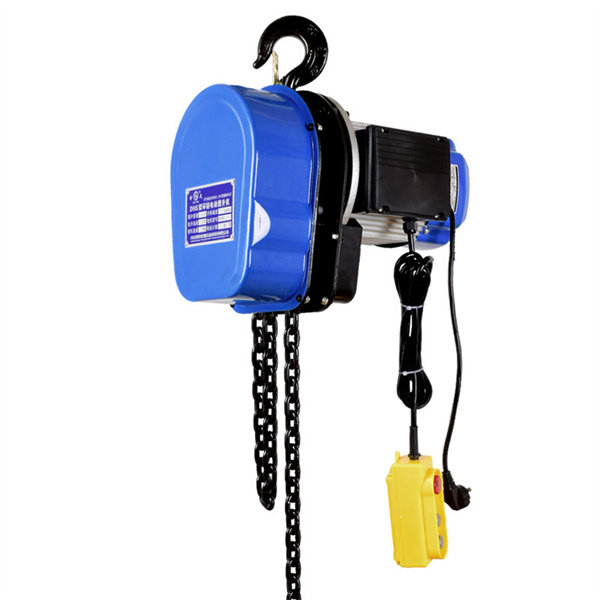 Chain electric hoist 220V1 ton 2T3 ton household portable electric hoist 6M9 m upside-down chain crane DHS