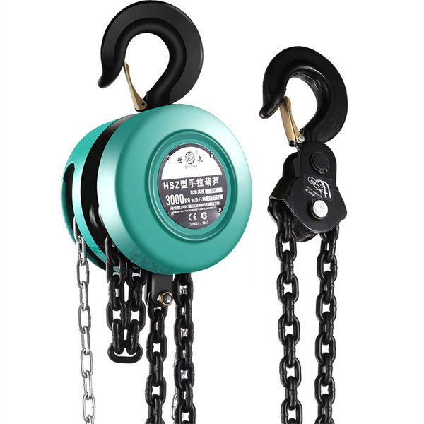 HSZ chain hoist 10 tons 3 meters manual hoist round 5T extended chain hoist