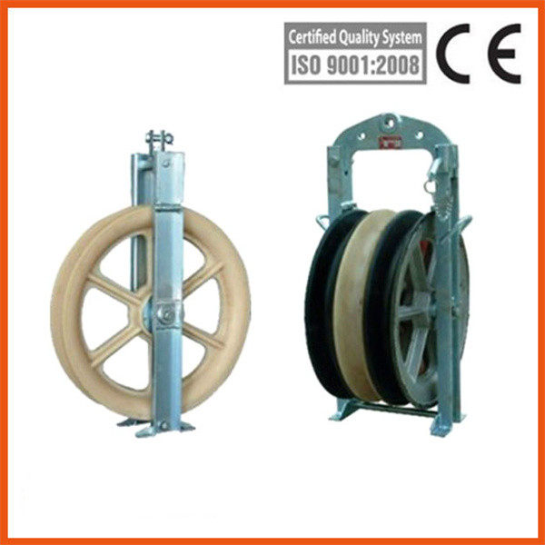 Wire rope pulleys for electric power transmission