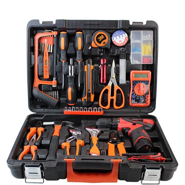 Hardware Toolbox Tool Set 12V Lithium Battery Set Household Set