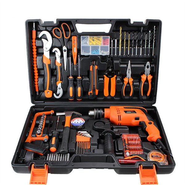 Hardware tool box Hand drill tool set 13mm impact drill household set 48 sets