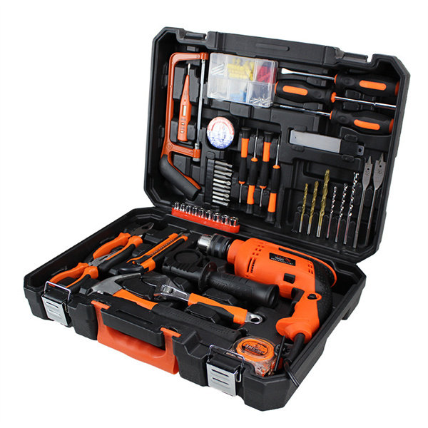 Electric drill tool box Hardware tool set Household electric tool set