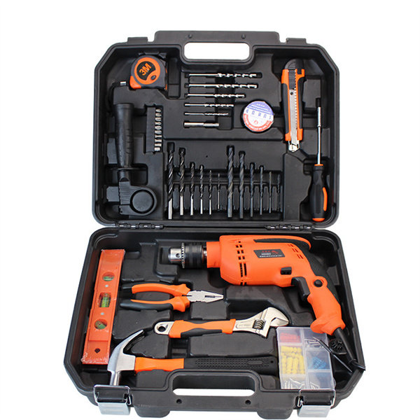 Power tool set 13mm impact drill Hand drill tool box set Household set 40 pieces