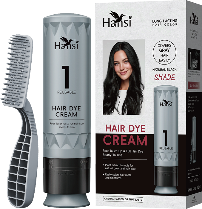 韩愢双剂无对苯染发膏